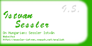 istvan sessler business card